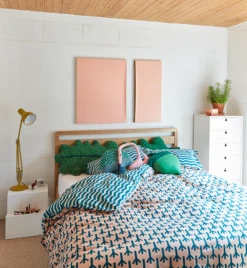 Donna Wilson Large Leaf Bolster Cushion -Donna Wilson Store AW17 Homeware Gareth Hacker Bird Feet Bedding lores