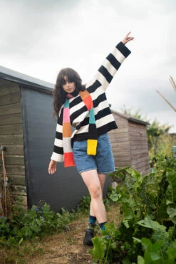 Donna Wilson Bella Jumper - Black & White -Donna Wilson Store BellaSweaterMono S2 LoRes SFW