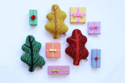 Donna Wilson Leaf Mini Shaped Cushion - Green -Donna Wilson Store Christmas Trees web