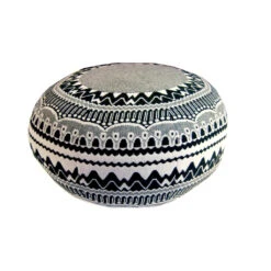 Donna Wilson Frank Pouffe In ZigZag - Black