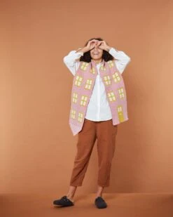 Donna Wilson House Shaped Scarf - Nougat -Donna Wilson Store House Shaped Scarf Nougat Donna Wilson