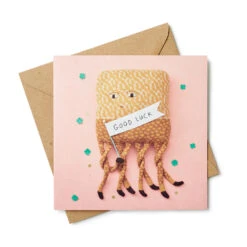 Donna Wilson Ozzy Good Luck Card