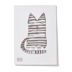 Donna Wilson Mono Cat -Donna Wilson Store Print Mono Cat 20 Years Riso Print Donna Wilson