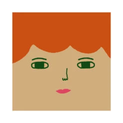 Donna Wilson Bespoke Robin Square Cushion -Donna Wilson Store RobinLightSkinGreenEyesGingerHair