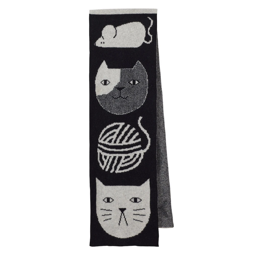 Donna Wilson Mog Totem Scarf Black/ White 1 Donna Wilson Mog Totem Scarf Black/ White