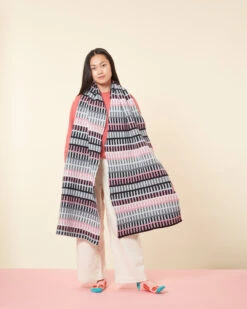 Donna Wilson Shiel Scarf - Tea Rose -Donna Wilson Store Scarves Shiel Blanket Scarf Tea Rose 1