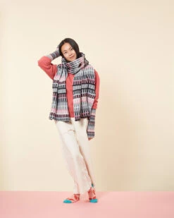 Donna Wilson Shiel Scarf - Tea Rose -Donna Wilson Store Scarves Shiel Blanket Scarf Tea Rose 4