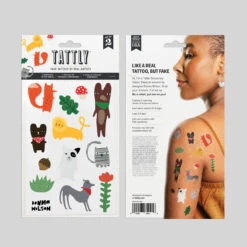 Donna Wilson Tattly Creature Crew Tattoo Sheet (Set Of 2) -Donna Wilson Store Tattly x Donna Wilson Creature Crew Tattoo Set Front and Back