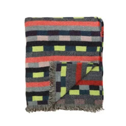 Donna Wilson Glitch Woven Throw - Denim Blue
