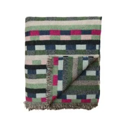 Donna Wilson Glitch Woven Throw - Forest Green