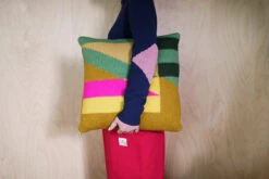 Donna Wilson Tilt Square Cushion - Green / Large -Donna Wilson Store TiltCushionGreen S1 SS25 Heks LoRes