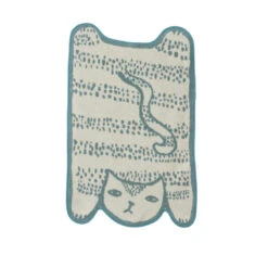 Donna Wilson Blue Cat Bath Mat